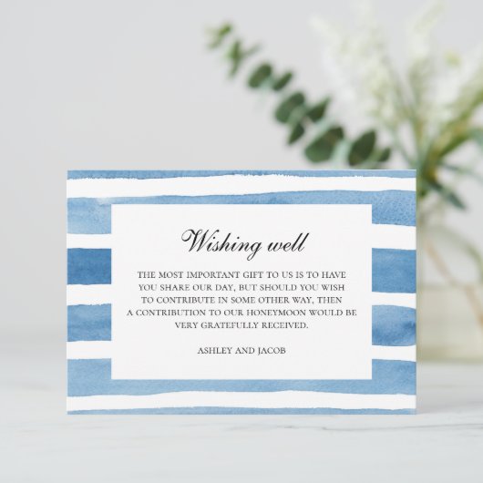 青航海の結婚の願い井戸の水色 エンクロージャーカード (スタンド正面)