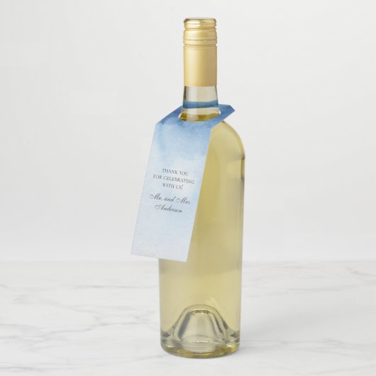 青航海の結婚の。水色のネイビ感謝していーユー ボトルネックタグ (アングル)