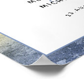 青航海の色と金ゴールドのプラグが抜け結婚た状態 ポスター (角)