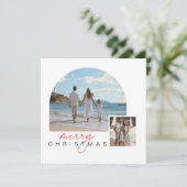 青航海の色のクリスマス海事家族の写真 シーズンカード (スタンド正面)