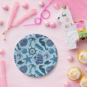 青航海の色の濃淡 ペーパープレート (パーティー)