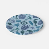 青航海の色の濃淡 ペーパープレート (アングル)