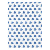 青航海の色の白い船が沿岸にモダン似た テーブルクロス (正面)