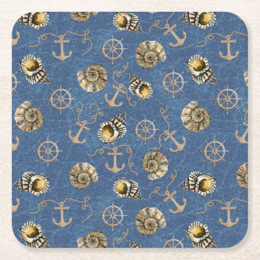 青航海の色 スクエアペーパーコースター (正面)