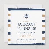 青航海の金ゴールド誕生会 招待状 (正面)