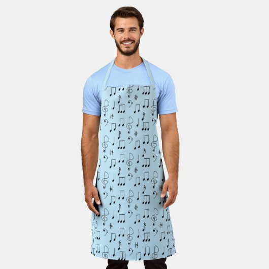 青色で表示 エプロン (着用した状態)