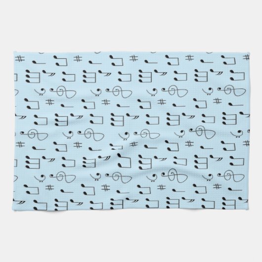 青色で表示 キッチンタオル (横)