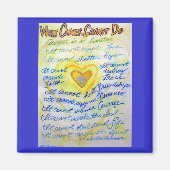 青色と金ゴールドがんがハート磁石を行うことができない マグネット (正面)