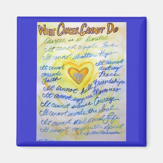 青色と金ゴールドがんがハート磁石を行うことができない マグネット (正面)