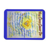 青色と金ゴールドがんはハート磁石を作れない マグネット (横)