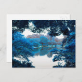 青色に影響カッコいい、ユニーク自然、湖 ポストカード (正面/裏面)