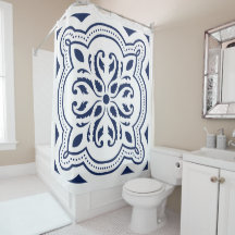 青色のはっきりした装飾的なモロッコの幾何学的