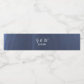 青色のエレガントロマンチックなウォーターボトルラベルセット ペットボトルラベル (シングルラベル)