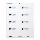 青色のカスタムビジネスロゴ郵送ラベル ラベル (フルシート)