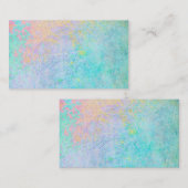 青色のカスタム名刺テンプレ動揺してート 名刺 (正面/裏面)