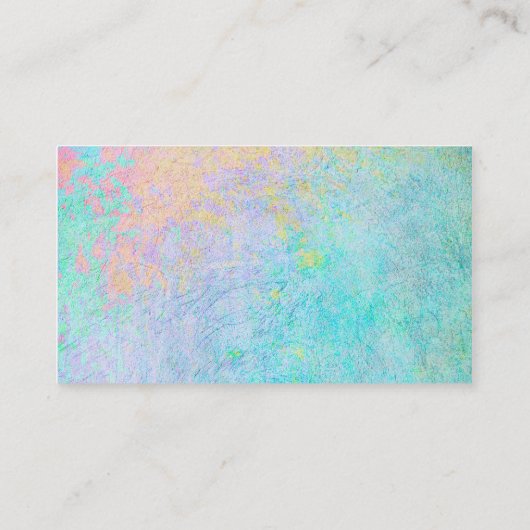 青色のカスタム名刺テンプレ動揺してート 名刺 (裏面)