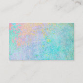 青色のカスタム名刺テンプレ動揺してート 名刺 (正面)