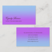 青色のグラデーション付き名刺の色 名刺 (正面/裏面)