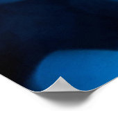 青色のグリッター《写真》ぼけ味テクスチャライト ポスター (角)