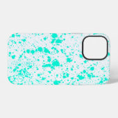 青色のスポット iPhoneケース (裏面横)