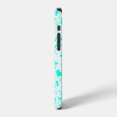青色のスポット iPhoneケース (左側面)