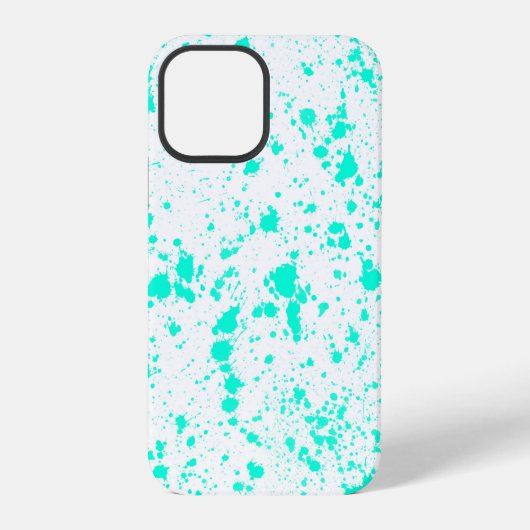 青色のスポット iPhoneケース (裏面)