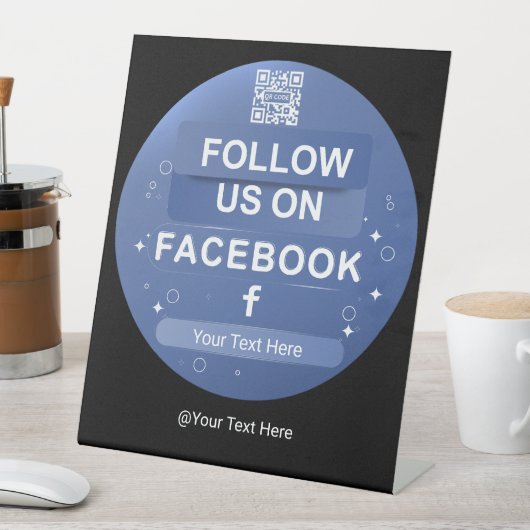 青色のソーシャルメディアFacebook QRコード フォロワー獲得 サイン (インサイチュ)