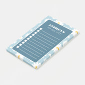 青色のデイジーGroovyレトロTo Doリスト名チェックリスト ポストイット (アングル)