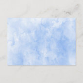 青色のバラ金ゴールド結婚フローラのエンクロージャカード エンクロージャーカード (裏面)