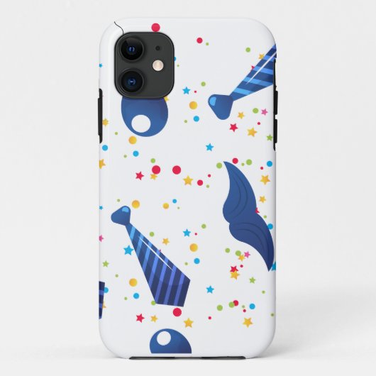青色のパパのネクタイ Case-Mate iPhoneケース (裏面)