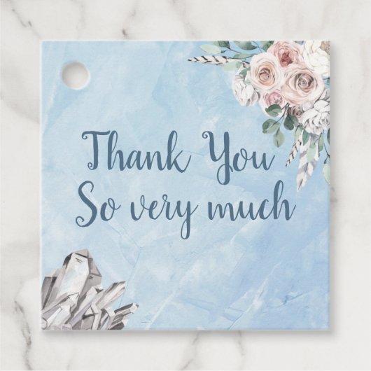 青色のフローラと結婚結晶 フェイバータグ (正面)