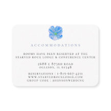 青色のフローラ結婚の収容エンクロージャカード