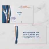 青色のモダン抽象芸術名刺テンプレート 名刺 (正面/裏面)