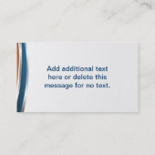 青色のモダン抽象芸術名刺テンプレート 名刺 (裏面)