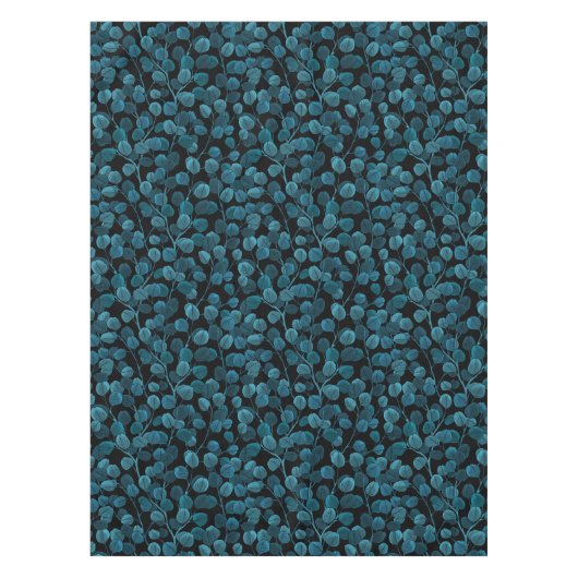 青色のユーカリ テーブルクロス (正面)