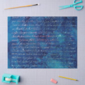 青色の切り離しページ上の虹色のスクリプト 薄葉紙 (クラフト)