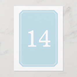 青色の単エレガント表番号葉書 ポストカード
