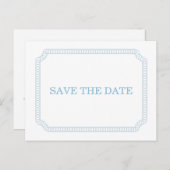 青色の囲まれたチケット日付はがきを保存 案内ポストカード (正面/裏面)