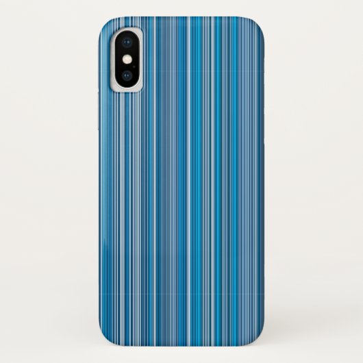 青色の多色ストライプ多数 Case-Mate iPhoneケース (裏面)