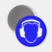 青色の安全性聴覚保護 マグネット (正面/裏面)