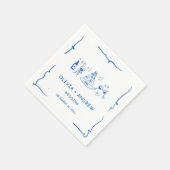 青色の手を引いたお洒落結婚値 スタンダードカクテルナプキン (角)