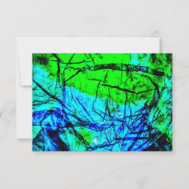 青色の抽象芸術招待，再生プラスチック抽象芸術 招待状