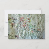 青色の抽象芸術招待，再生プラスチック抽象芸術 招待状 (裏面)