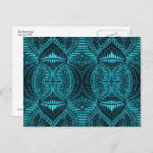 青色の抽象芸術（横）はがき ポストカード (正面/裏面)