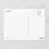 青色の抽象芸術（横）はがき ポストカード (裏面)