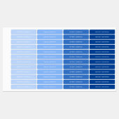 青色の接着剤防水名 ラベル (シート)