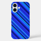 青色の斜ストライプ線 Case-Mate iPhoneケース (裏面)