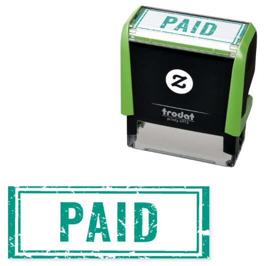 青色の有料ゴム印 セルフインキングスタンプ (インサイチュ)