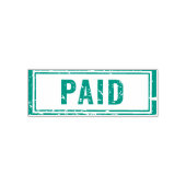 青色の有料ゴム印 セルフインキングスタンプ (デザイン)