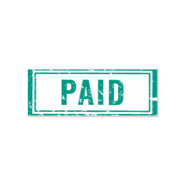 青色の有料ゴム印 セルフインキングスタンプ